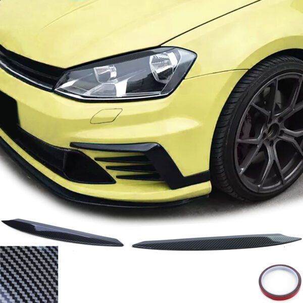 Headlight covers (Carbon look) for VW Golf 7 5G 12-21