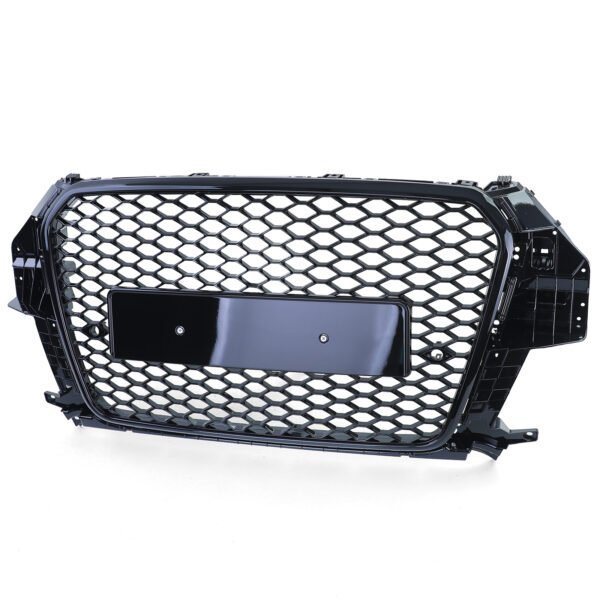 Sport gloss black honeycomb front grille for AUDI Q3 8U - Slika 2
