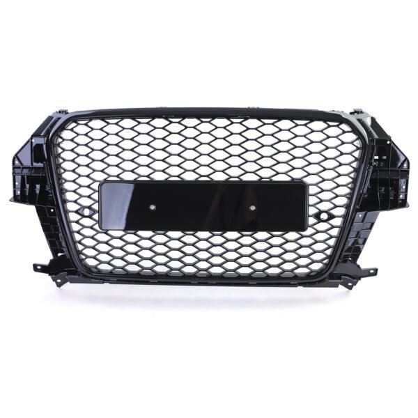 Sport gloss black honeycomb front grille for AUDI Q3 8U - Slika 6