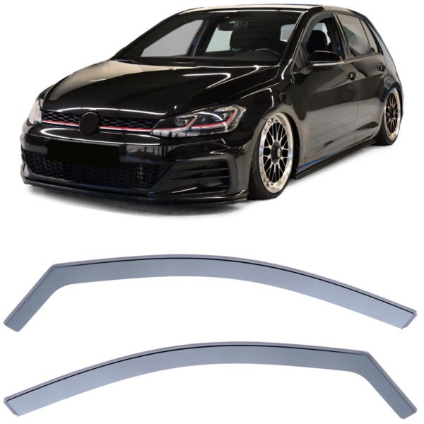 Wind Deflector (Black Smoke) for VW Golf 7 12-19 5-door