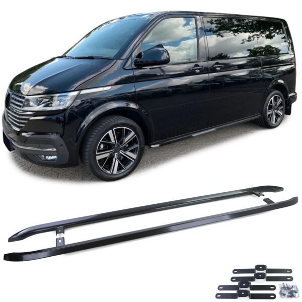 Side Tubes Stainless Steel (Black) for VW T5 T6 T6.1 short wheelbase