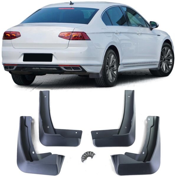 Black mud flap set for VW PASSAT B8