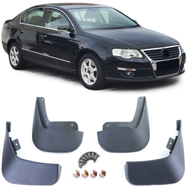 Black mud flap set for VW PASSAT B6