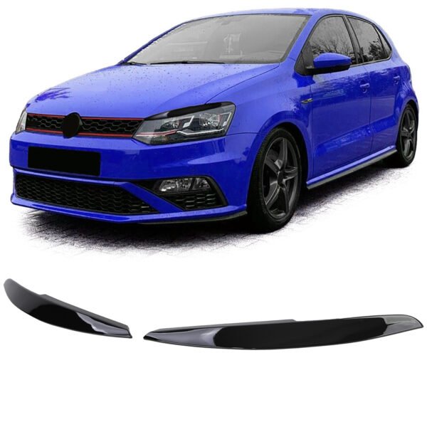 Evil eye gloss black headlight covers for VW POLO 6R/6C