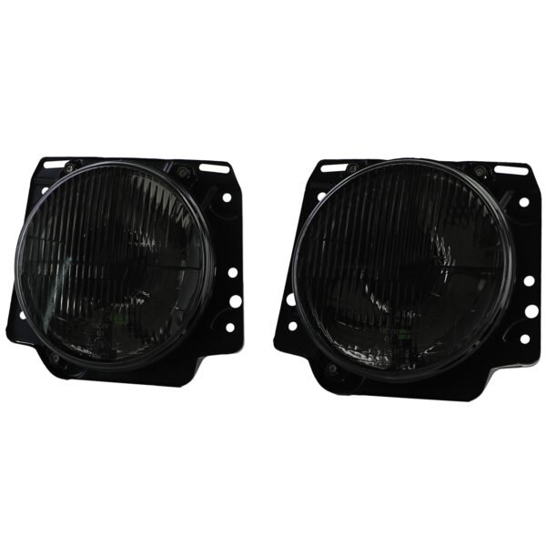 Headlights H4 with crosshair grooved (Black Smoke) for VW Golf 2 83-91 - Slika 2