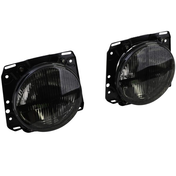 Headlights H4 with crosshair grooved (Black Smoke) for VW Golf 2 83-91 - Slika 5
