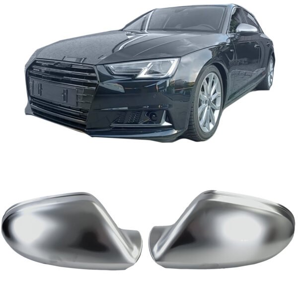 Silver replacement mirror caps for AUDI A6 C7