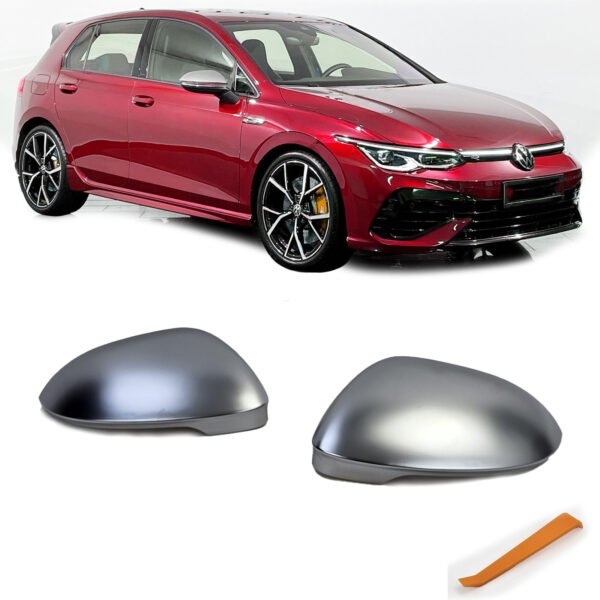 Matt silver mirror cap replacements for VW GOLF 8 and ID.3