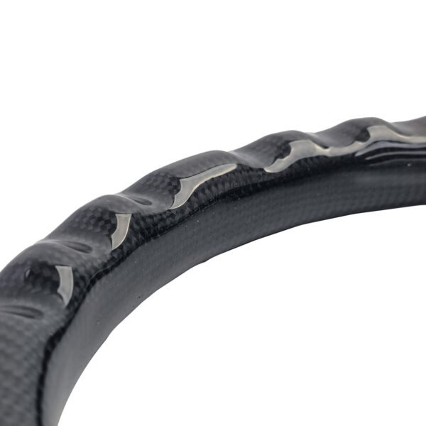 Sports steering wheel with real carbon and perforated leather for VW Golf 8 without shift paddles - Slika 2