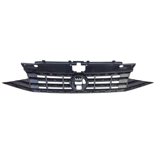 Black radiator grille with chrome strips for VW PASSAT B8 - Slika 6