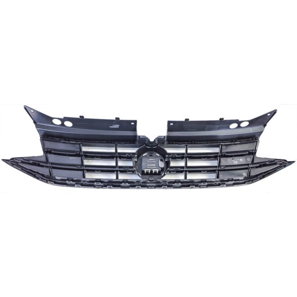 Black radiator grille with chrome strips for VW TIGUAN II - Slika 6