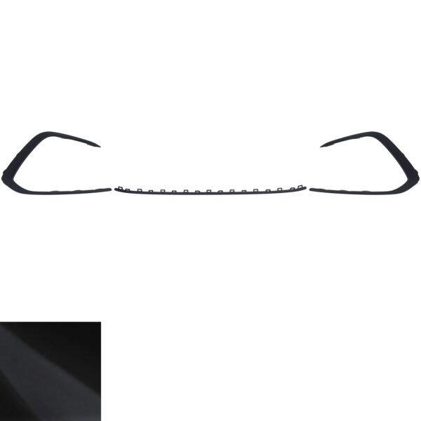 3-piece matt black front bumper spoiler for VW GOLF 8 GTI GTD R-LINE - Slika 2