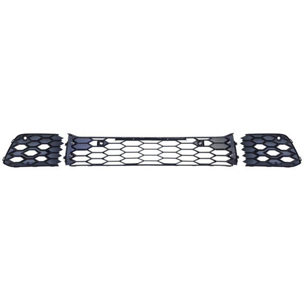 3-piece matt black honeycomb front bumper grille for VW GOLF 8 GTI GTD - Slika 6